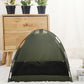 Grey Premium Portable Pet Tent Bed with Cooling Mat - Breathable Foldable Outdoor Indoor Cat Dog House Shelter for Summer(Size: L)