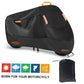 Heavy Duty 210D Waterproof Motorcycle Cover - All Season Outdoor Protection with Lock Holes & Windproof Buckles(Size: M)
