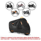 Heavy Duty 214D Waterproof Motorcycle Cover - All Season Outdoor Protection with Lock Holes & Windproof Buckles(Size: 4XL)
