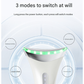 MJ-400 Black Rechargeable EMS Facial & Neck Sculpting Device - 3-in-1 LED Light Therapy Massager(Three colors)