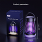 Black Rechargeable 3-in-1 Bug Zapper Lantern - Portable UV Mosquito Killer with Camping Light & SOS Mode