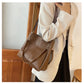 White Chic 2-Piece Tote Bag Set - Large Capacity Commuter Handbag with Wide Strap Crossbody Purse
