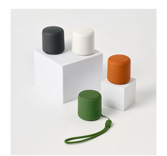 White Mini Portable Bluetooth Speaker - Compact Wireless Speaker with Rich Bass & Dual Sound Modes