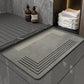 Grey Polarization reversal Modern Absorbent Diatomaceous Earth Bath Mat - Quick Dry, Non-Slip, Soft Bathroom Floor Mat