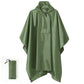 Green 3-in-1 Multifunctional Outdoor Rain Poncho - Ground Mat & Shelter - Lightweight & Waterproof for Hiking & Camping