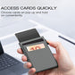 Black Ultra-Slim RFID Blocking Pop-Up Wallet - Automatic Card Holder with Metal Case & Secure Screw Base
