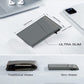 Black Ultra-Slim RFID Blocking Pop-Up Wallet - Automatic Card Holder with Metal Case & Secure Screw Base