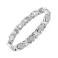 Silver New Fashion Lightweight Luxury Four-Leaf Clover Diamond Inlaid Bracelet - Alloy Magnetic Watch Band Style Bracelet for Women + Free Disassembly Tool