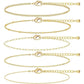 A golden five-piece set Chic Multi-Layered Alloy Bracelet Set - Fashionable Stackable Jewelry