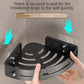 Elegant black Premium No-Drill Corner Shower Caddy - Thickened ABS Bathroom Storage Shelf with Hooks, Quick Wall Mount Organiser