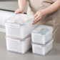 Grey Food-Grade Refrigerator Storage Container Set – Ventilated, Leak-Proof & Microwave-Safe Produce Keeper for Fruits, Vegetables & Meat (3-Piece Set)