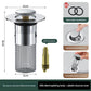 5 PCS Universal Pop-Up Sink Drain Stopper with Anti-Clog Filter Basket - Stainless Steel Hair Catcher & Anti-Odor Plug