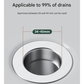 5 PCS Universal Pop-Up Sink Drain Stopper with Anti-Clog Filter Basket - Stainless Steel Hair Catcher & Anti-Odor Plug