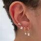 Silver Delicate CZ Earring Stacking Set - Huggie Hoops & Studs for Multiple Piercings