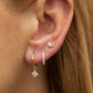 Gold Delicate CZ Earring Stacking Set - Huggie Hoops & Studs for Multiple Piercings