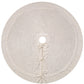 White Luxury Knit Christmas Tree Skirt with Cable-Knit Border - Rustic Holiday Decor(122cm)