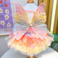 Butterfly Tutu Dress for Dogs & Cats - Summer Pet Princess Gown with Lace Wings and Layered Tulle Skirt(S)