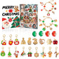44-Piece Assorted Christmas Baubles Set with Elegant Designs in Wooden Gift Box - 3-6cm Decorative Ornaments for Tree, Home & Holiday Display(RC469-1)