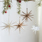 5-PCS White New Christmas Ornament - Starburst Hanging Decor for Tree and Holiday Display