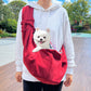 Red Pet Carrier Backpack - Comfortable Shoulder Bag for Cats and Dogs, Ideal for Outdoor Use in Autumn and Winter