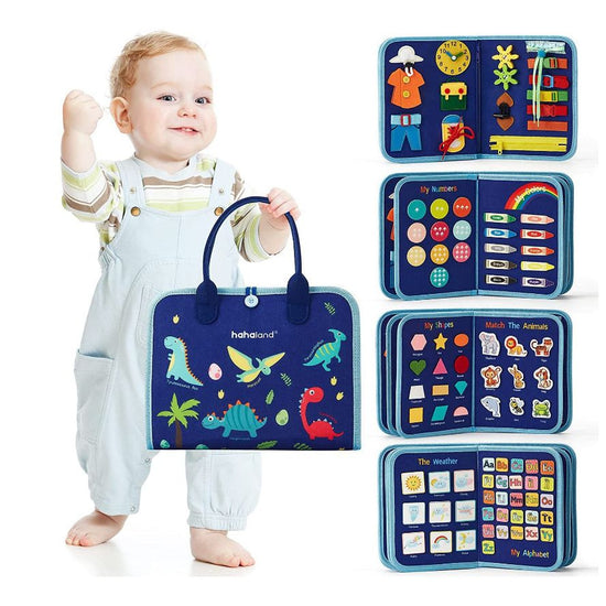 Blue Early Education Learning Board - Felt Activity Board for Toddlers