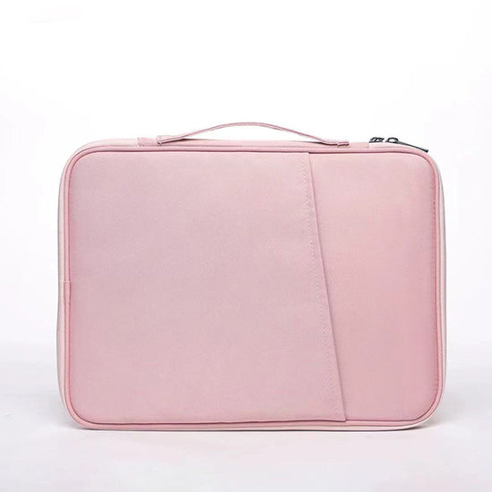 Pink 360° Protective Laptop & Tablet Sleeve with Accessory Organizer - Water-Repellent Carrying Case