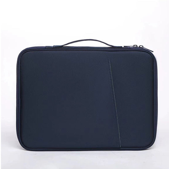 Navy blue 360° Protective Laptop & Tablet Sleeve with Accessory Organizer - Water-Repellent Carrying Case