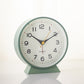 Military green Minimalist Silent Alarm Clock with Night Light - Non-Ticking Analogue Bedside & Desk Clock
