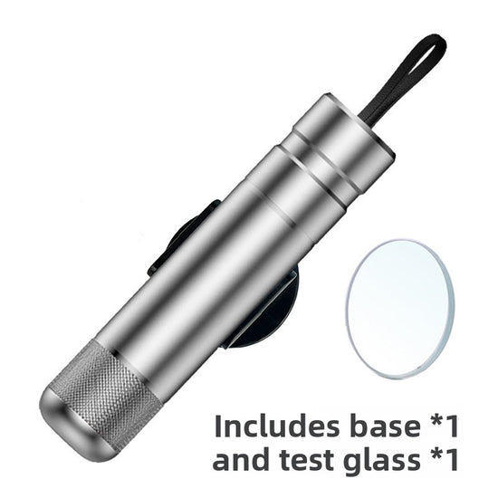 Silver 2-in-1 Emergency Car Escape Tool - Spring-Loaded Window Breaker & Seatbelt Cutter