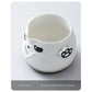 Adorable Panda Design Ceramic Tea Infuser Mug Set - 310ml Travel Crackle Glaze Cup with Lid & Strainer(black)