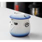 Adorable Panda Design Ceramic Tea Infuser Mug Set - 310ml Travel Crackle Glaze Cup with Lid & Strainer(blue)