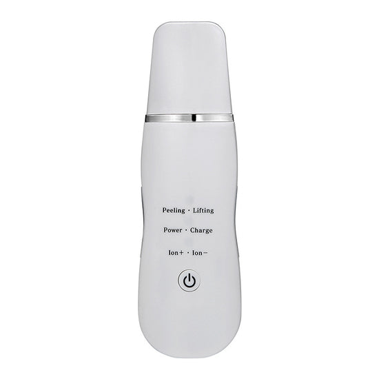 Ultrasonic Skin Scrubber - Deep Cleansing, Peeling, Lifting & Ion Infusion Facial Spatula(white)