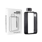 Slim Tritan Flat Water Bottle - 380ml BPA-Free, Leakproof with Leather-Textured Sleeve & Strap(Black)