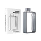 Slim Tritan Flat Water Bottle - 380ml BPA-Free, Leakproof with Leather-Textured Sleeve & Strap(grey)
