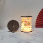 Foldable Telescopic Lantern Lamp - 3 Light Modes, USB Rechargeable, Wood/Paper Finish(Lotus Painting)