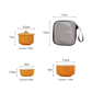 Portable Ceramic Tea Set for Travel - Quick Gaiwan with 3 Cups & Carrying Case(Yellow-green gradient)