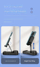 Foldable Desktop Phone Stand with Bluetooth 5.3 Speaker - Adjustable Angle & Height, TF/Line-In(black)