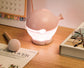 Portable rechargeable tapping control night light- 3-Level Dimmable Bedside Lamp(pink)