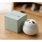Artisanal Animal-Shaped Ceramic Tea Storage Jar with Gift Box - 140ml Capacity, Textured Finish(white)