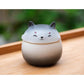 Artisan Ceramic Sealed Storage Jar with Animal Design - Airtight Tea Preservation & Decorative Accent(Gradient Black)