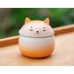 Artisan Ceramic Sealed Storage Jar with Animal Design - Airtight Tea Preservation & Decorative Accent(Gradient Orange)