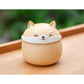 Artisan Ceramic Sealed Storage Jar with Animal Design - Airtight Tea Preservation & Decorative Accent(light yellow)