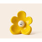 Artistic Floral Smiling Face Vase - Modern Ceramic Decor with Gloss Finish(lemon-yellow)