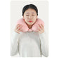 2-in-1 Convertible Eye Mask & Travel Neck Pillow Set - Plush Fabric with Snap Closure(pink)