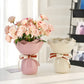 Handcrafted Minimalist Ceramic Vase - Artistic Home Decor Centerpiece(pink)