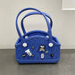 Stylish Handbag - Spacious with Decorative Elements(Dark Blue)