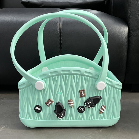 Stylish Handbag - Spacious with Decorative Elements(light green)