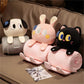Plush 2-in-1 Pillow Blanket - Adorable Design for Cozy Comfort(Grey Cat)
