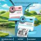 Kids Instant Print Camera - Creative Drawing & Photo Fun with Thermal Printing(Pink+64GB memory card)
