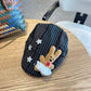 Patchwork Plaid Cotton Cap with Decorative Details(black)